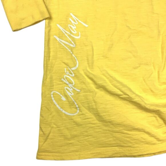 Artisans The Art of Apparel 3/4 Sleeve Top Women's L Cape May Ruched Side Yellow - Picture 4 of 14